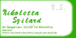 nikoletta szilard business card